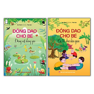 Sách - Đồng Dao Cho Bé - Động Vật Đáng Yêu + Các Trò Chơi Dân Gian - Combo 2 Cuốn - Minh Thắng