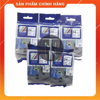[Combo 3 hộp] Nhãn In Brother HZe-251 - Đen nền trắng 24mm x 8m - Hàng nhập khẩu