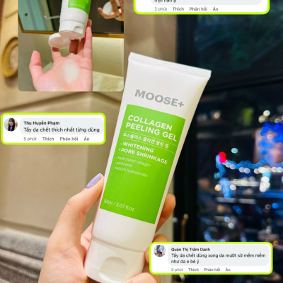 Tẩy da chết MOOSE+ Peeling Gel chăm sóc da sáng mịn 150ml