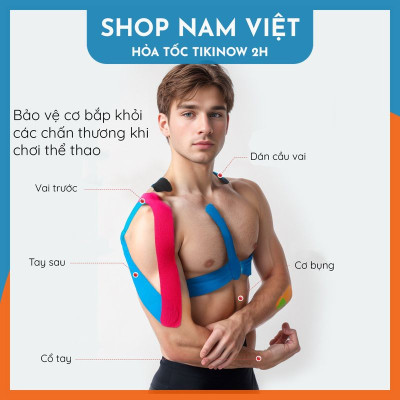Băng Keo Thể Thao Chất Thun Co Giãn Hỗ Trợ Cơ Bắp, Khớp (Kinesiology Tape)