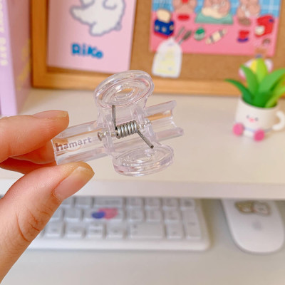 Kẹp Giấy Trong Suốt Nhựa Acrylic Cố Định Tài Liệu Tờ A4 Để Bàn Văn Phòng Cánh Bướm Tiện Lợi
