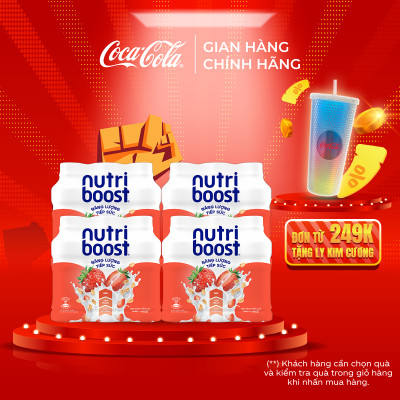 Lốc 24 Chai Thực phẩm bổ sung Nước uống sữa trái cây Nutriboost Energyze Blend 297ml/Chai Coca-Cola Official Store_TK