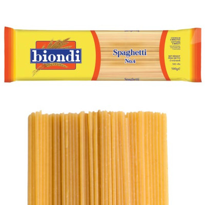 COMBO 5 Gói Mì Ý Spaghetti Số 4 Biondi 500g | Biondi Spaghetti No.4 500g