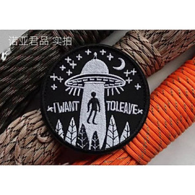 Patch_velcro đĩa bay người ngoài hành tinh UFO