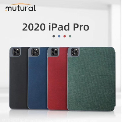 Bao da chính hãng Mutural cao cấp cho iPad Pro 12.9 2020 có khay đựng bút - Đỏ