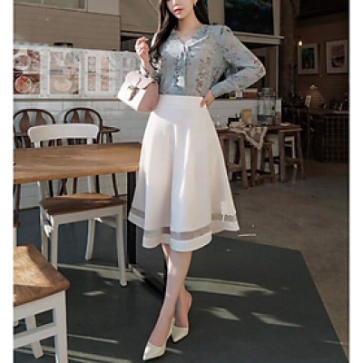 Chân váy xòe lưới tiểu thư sang trọng - 3 màu, thích hợp mặc dự tiệc hoặc công sở