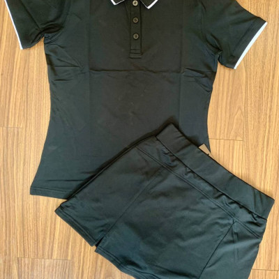 Bộ Đồ Thể Thao Nữ Gồm Áo Cổ Trụ Và Quần Váy - Bộ Đồ Tennis, Cầu lông