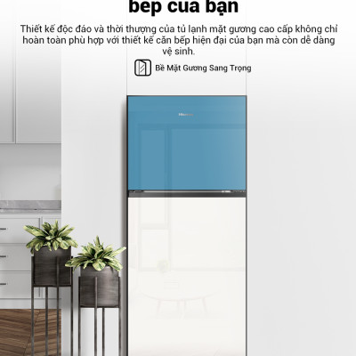 Tủ lạnh Hisense Inverter Pro 424L RT549N4EW-MBU tiết kiệm điện năng, bảo hành 3 năm - HÀNG CHÍNH HÃNG