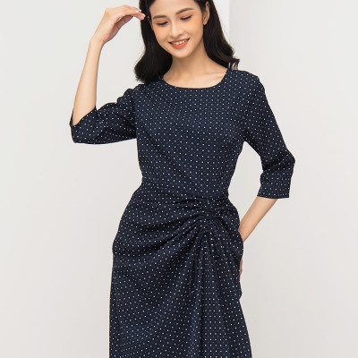 Đầm Lụa Ôm Body Váy Rút Dây Maxivic, La Mộc - LM72154B