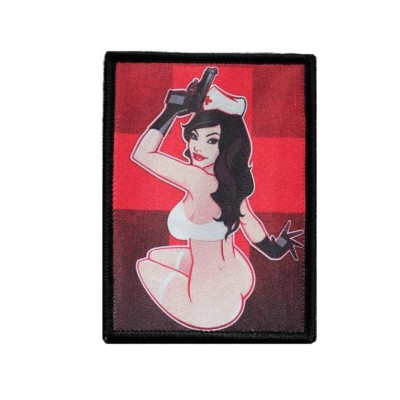 Patch_velcro hình nữ y tá gắn quần áo_ba lô túi xách