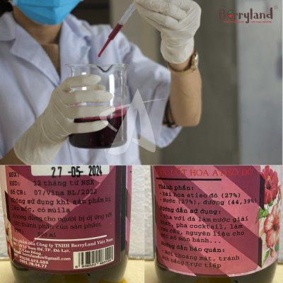 Nước cốt hoa Atiso đỏ BerryLand 500ml