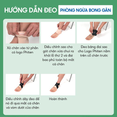 Đai cổ chân loại mềm Phiten supporter ankle soft type AP167003/AP167004/AP167005