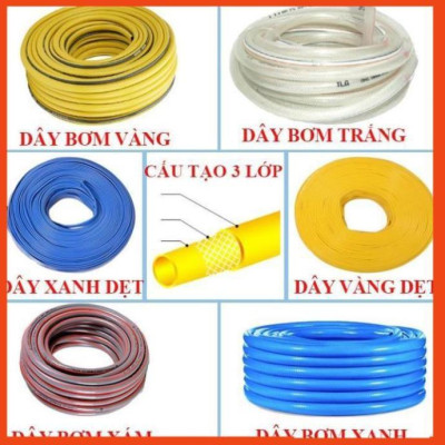 Bộ dây tăng áp 3 lần vòi xịt nước rửa xe, tưới cây loại 3-5m(cút nhựa nối nhựa đen) 206843