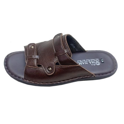 Dép Nam Quai Ngang HÀ NAM Da Bò Thật Cao Cấp DN251