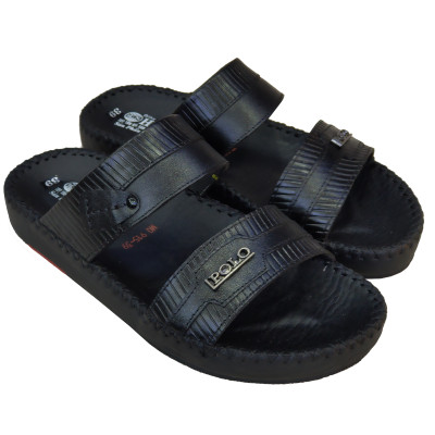 Dép Nam Quai Ngang HÀ NAM Da Bò Thật Cao Cấp DNA2081