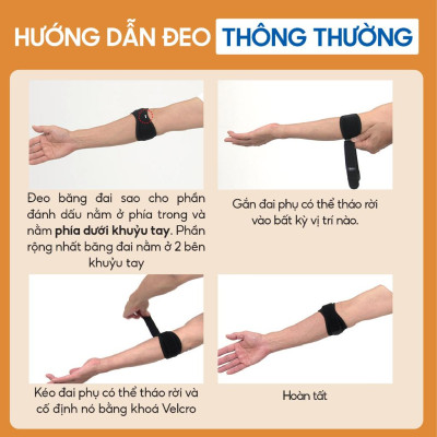 Đai quấn khuỷu tay loại vừa Phiten elbow band middle AP173003/AP173004/AP173005