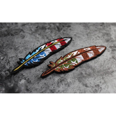 Patch_miếng dán velcro vải huy hiệu lông vũ_chiến thuật