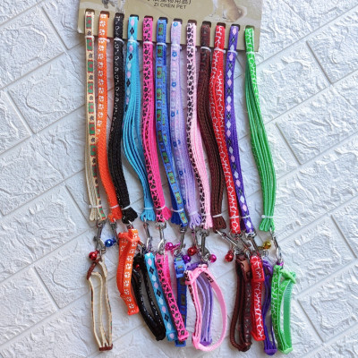 Dây Dắt Vòng Cổ Chó Mèo Họa Tiết Xinh Xắn Bản 1cm