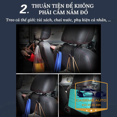Móc Treo Đồ Chữ S Gắn Sau Ghế Ô Tô Xe Hơi, Nhựa ABS Cao Cấp An Toàn, Tiện Lợi, Hàng Dày Loại 1 - Hàng Nhập Khẩu