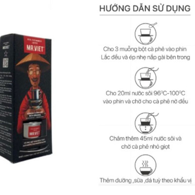[Tặng kèm phin] Cà phê rang xay Real Strong Orginal Mr Viet 250g - Real trong ground coffee