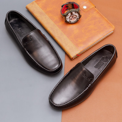 Giày lười da nam ORSIL mã  LF-AT01 2 màu đen và nâu