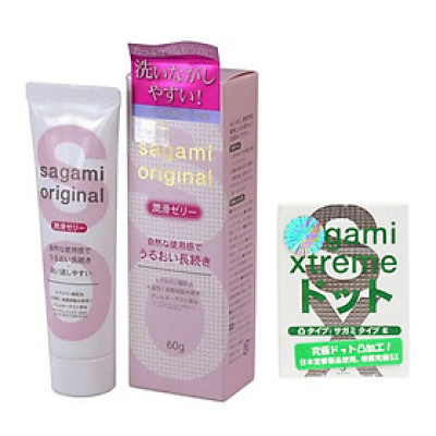 Gel bôi trơn quan hệ nam nữ Sagami Nhật Bản - Tặng bcs Sagami hộp 3 chiếc - Che tên sản phẩm - SHOP ADAM