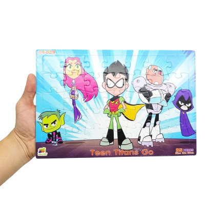 Bộ Xếp Hình Khổ A4 Puzzle Minh Châu 35-029 - Teen Titans Go (35 Mảnh Ghép)