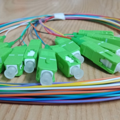 Combo 12 sợi  nối quang Pigtail SC/APC Single mode, Simplex,1.5M, 0.9mm. Hàng nhập khẩu 