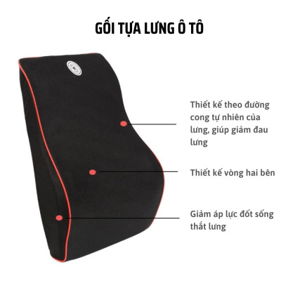 Bộ gối tựa đầu và tựa lưng xe hơi chất liệu cao su non cao cấp Lucky Bobi