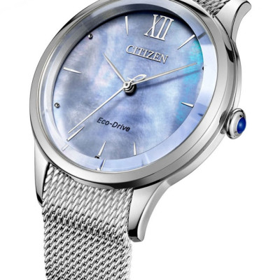 Đồng Hồ Nữ Citizen Dây Thép Không Gỉ EM0810-84N - Mặt Xà Cừ (Kính Sapphire)