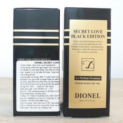 Nước Hoa Vùng Kín Dionel Secret Love Black Edition Inner Parfume Oil 5ml