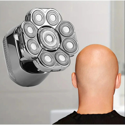 Máy Cạo Râu, Cắt Tóc, Cạo Trọc Đầu SHAVER 5 in 1 KMD-9600, 9 Lưỡi, Dùng Cho Cả Người Hói Đầu.