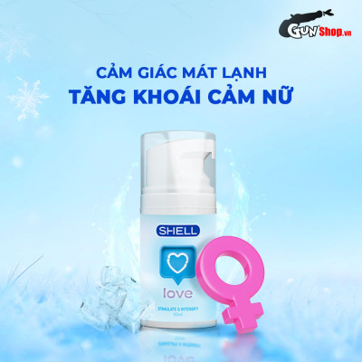 Gel bôi trơn tăng khoái cảm nữ Shell Love Blue - Chai 50ml