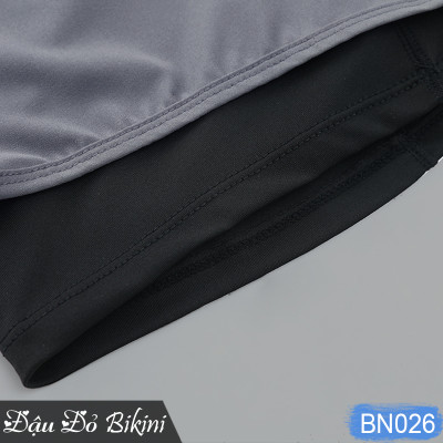Quần bơi nam 2 lớp cao cấp, phong cách boxer ống ngắn rộng rãi, họa tiết da cá nam tính, lớp trong thun bơi co giãn, lớp ngoài trượt nước dày dặn nhanh khô | BN026