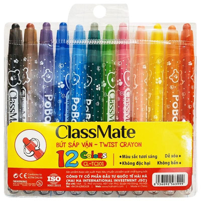 Bút Sáp Vặn Classmate TC101 - 12 Màu