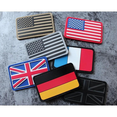 Patch_miếng dán velcro PVC cờ các nước_chiến thuật