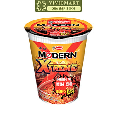 ACECOOK - Mì ly Modern Xtreme hương vị Kim chi, Mì Kim chi Modern Xtreme ly, Mì Modern Extreme ly ăn liền (65g/ly)