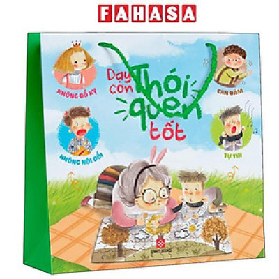 Sách - Bộ Sách Dạy Con Thói Quen Tốt - Tự Tin + Can Đảm + Không Nói Dối + Không Đố Kỵ (Túi 4 Cuốn)