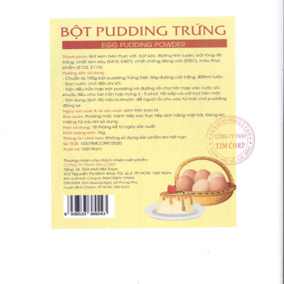 Pudding trứng Déli - Túi 1Kg