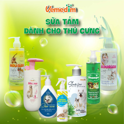 Vemedim Dầu tắm khô Smooth and Sweeet dùng cho chó mèo, chai 100ml