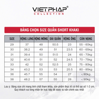 Quần Short Kaki Nam VIỆT PHÁP Form Basic Chất liệu Cotton mềm mịn hút mồ hôi tốt 15501
