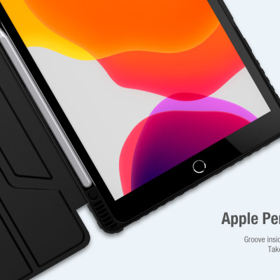 Bao da cao cấp cho iPad 10.2 inch 2019/2020 hàng chính hãng Nillkin Bumper Leather có nắp bảo vệ camera