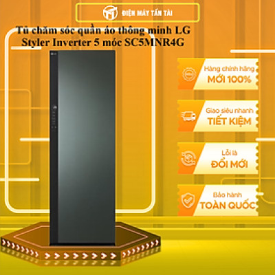 Tủ chăm sóc quần áo thông minh LG Styler Inverter 5 móc SC5MNR4G - HÀNG CHÍNH HÃNG - CHỈ GIAO HCM