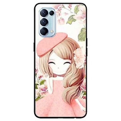 Ốp lưng dành cho Oppo Reno 5 mẫu Anime Cô Gái Váy Bông