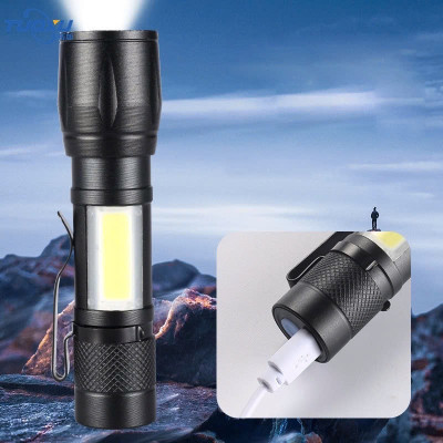 Đèn Pin Mini Tích Điện mini hộp xanh