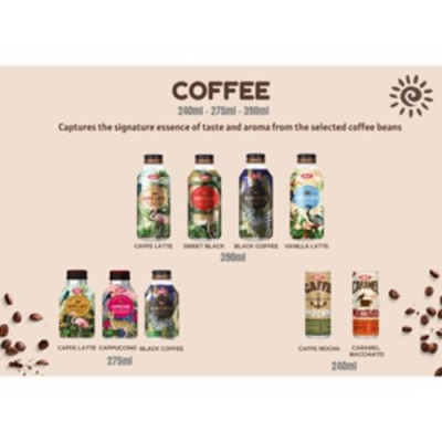 Cà phê đen OKF Hàn Quốc 390ML x 6 chai Brazil Arabica Beans