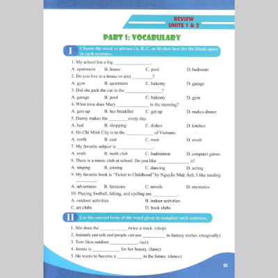 Bài Tập Bổ Trợ Toàn Diện Tiếng Anh Lớp 6