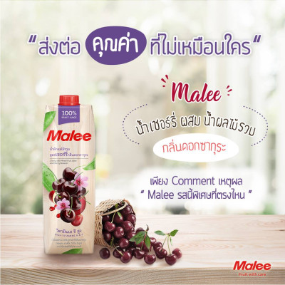 COMBO 3 Hộp Nước Ép Nho + Quýt + Cherry Malee 1L