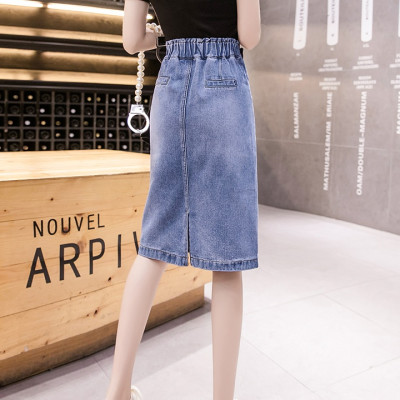 Chân váy jean ngang gối hàng thiết kế cao cấp 05 C001