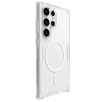 ỐP LƯNG cho Samsung Galaxy S24 ULTRA 5G / S25 Ultra NILLKIN NATURE TPU PRO hỗ trợ sạc không dây - Lưng kính trong PC + Viền nhựa dẻo TPU - Hàng chính hãng
